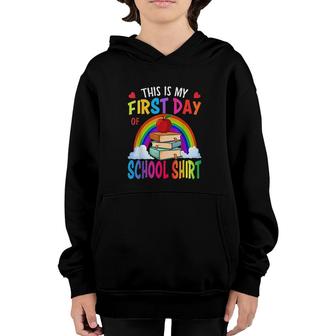 This Is My First Day Of School Back To School Kids Youth Hoodie - Seseable