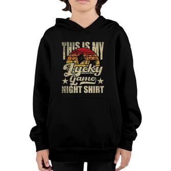 This Is My Lucky Game Nigh Tabletop Game Board Gaming Youth Hoodie | Mazezy