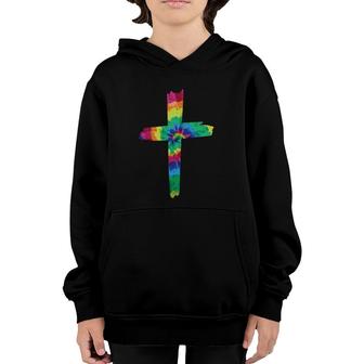 Tie Dye Cross God Jesus Faith Hippie Christian Men Women Youth Hoodie | Mazezy