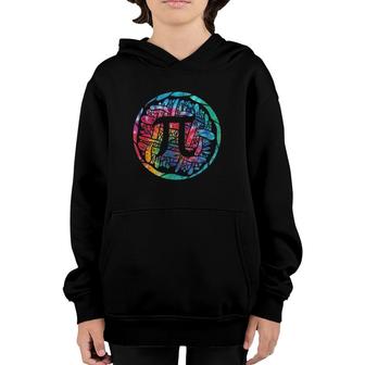 Tie Dye Cute Pi Day Pies Funny Math Youth Hoodie | Mazezy