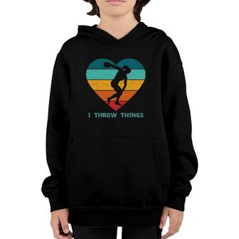 Track And Field Womens Discus Thrower Youth Hoodie | Mazezy