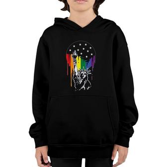 Traditional Gay 4Th Of July Statue Of Liberty Gay Pride Youth Hoodie | Mazezy