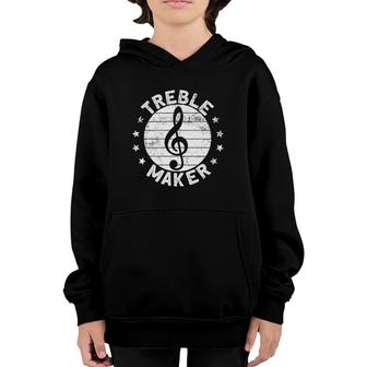Treble Maker Musician Music Musical Play Instruments Gift Youth Hoodie | Mazezy
