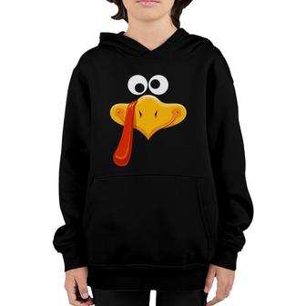 Turkey Face Fun Turkeys Thanksgiving Family Outfits Matching Youth Hoodie | Mazezy