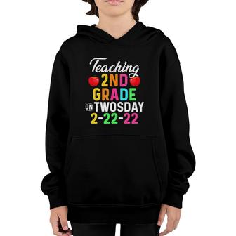 Twosday Tuesday 2022 Cute 22222 Second Grade Teacher Gift Youth Hoodie | Mazezy