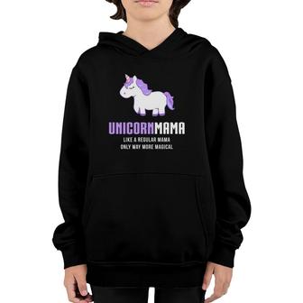 Unicorn Mama Funny Cute Magical Gift Youth Hoodie | Mazezy