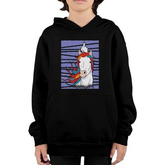 Unicorn Middle Finger Gift Youth Hoodie | Mazezy