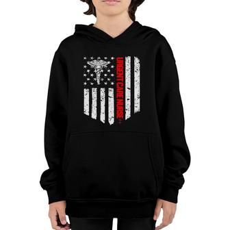 Urgent Care Nurse American Flag Rn Registered Nurse Gift Youth Hoodie | Mazezy