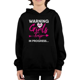 Vacation Beach Warning Girls Trip In Progress Mothers Day 21 Ver2 Youth Hoodie | Mazezy