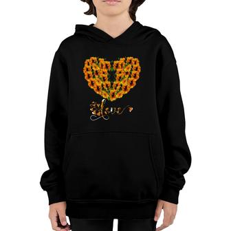 Valentine's Day Flowers Heart Sunflower Women Matching Couple Youth Hoodie | Mazezy