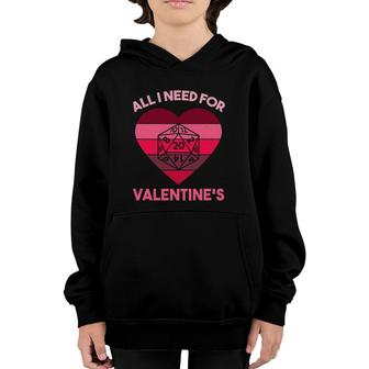 Valentines Day Tabletop Dungeon Eye Rpg Dice Dragon Gift Youth Hoodie | Mazezy