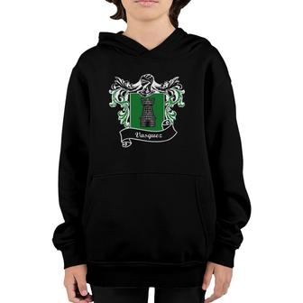 Vasquez Coat Of Arms Surname Last Name Family Crest Youth Hoodie | Mazezy