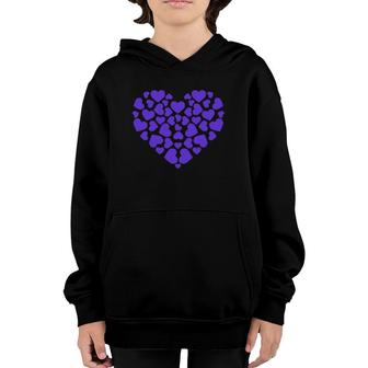 Very Peri Heart Veri Color Of The Year 2022 Purple Very Peri Youth Hoodie | Mazezy