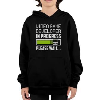 Video Game Developer In Progress Please Wait Youth Hoodie | Mazezy CA