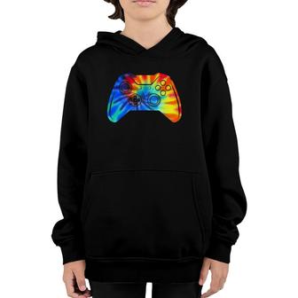 Video Game Tie Dye Funny Gaming Controller Gamer Hippie Youth Hoodie | Mazezy