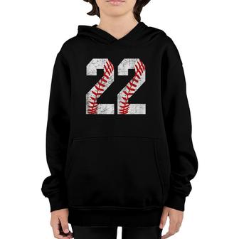 Vintage Baseball 22 Jersey Baseball Favorite Player Youth Hoodie | Mazezy