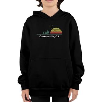 Vintage Castroville, California Home Souvenir Print Youth Hoodie | Mazezy