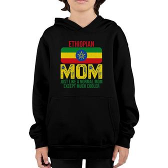 Vintage Ethiopian Mom Ethiopia Flag Design For Mother's Day Youth Hoodie | Mazezy