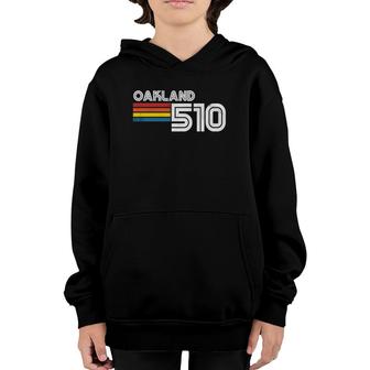 Vintage Oakland City Proud 510 California State Gift Youth Hoodie | Mazezy