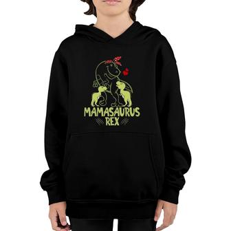 Vintage Retro 2 Kids Mamasaurus Dinosaur Lover Gift Youth Hoodie | Mazezy