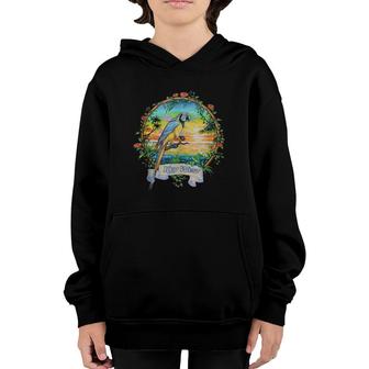 Vintage Tropical Sunset Beach Parrot Trip To Key West Youth Hoodie | Mazezy