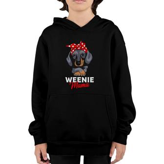 Weenie Mama Funny Dachshund Lover Weiner Dog Gift Youth Hoodie | Mazezy