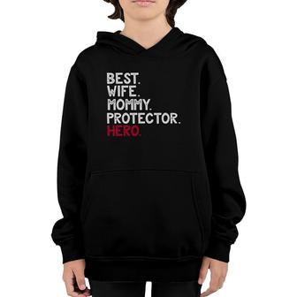 Wife Mommy Protector Hero Mother Youth Hoodie | Mazezy