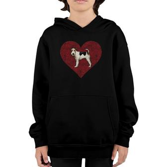 Wire Fox Terrier Valentine's Day Dog Love Fingerprint Youth Hoodie | Mazezy