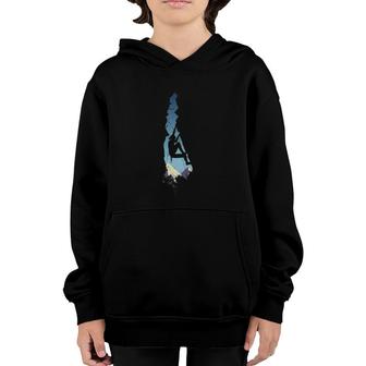 Woman Mountaineering Free Climbing Mountains Youth Hoodie | Mazezy