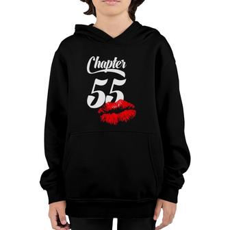 Womens 55Th Birthday Lips Chapter 55 Years Old 1967 Gift Youth Hoodie | Mazezy