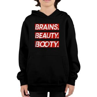 Womens Brains Beauty Bootyfashion Beauty Youth Hoodie | Mazezy