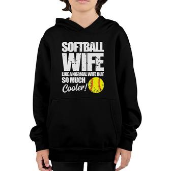 Womens Fastpitch Softball Funny Mom Youth Hoodie | Mazezy