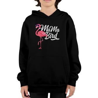 Womens Flamingo Theme Birthday Gift - Mama Bird Flamingo Mom V-Neck Youth Hoodie | Mazezy