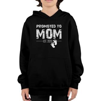 Womens Funny Gift Promoted To Mom Est 2022 Mother's Day Youth Hoodie | Mazezy