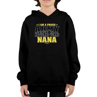 Womens I Am A Proud Army National Guard Nana Military Grandmother V-Neck Youth Hoodie | Mazezy