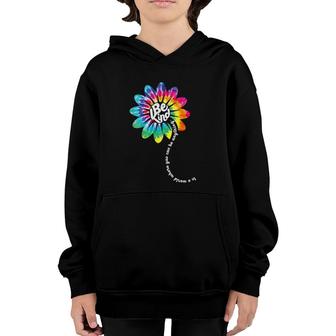 Womens In A World Where You Can Be Anything Be Daisy Flower Rainbow Youth Hoodie | Mazezy