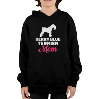 Womens Kerry Blue Terrier Mom Youth Hoodie | Mazezy