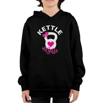 Womens Kettlebell Womens Fitness Gym Youth Hoodie | Mazezy