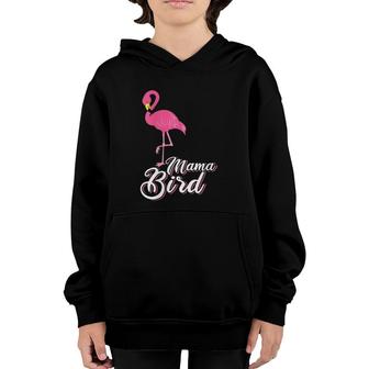 Womens Mama Bird Tee Novelty Flamingo Lover Gift Idea For Women Youth Hoodie | Mazezy