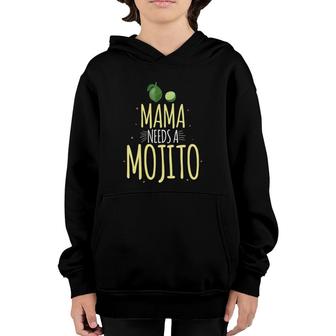 Womens Mama Needs A Mojito V-Neck Youth Hoodie | Mazezy