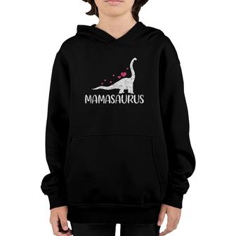 Womens Mamasaurus Dinosaur Mom Funny Rex Saurus Mothers Day Vintage Youth Hoodie | Mazezy UK