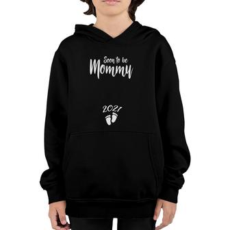 Womens Mom Soon To Be Mommy 2021 Mother Pregnant Kids Mother's Day Youth Hoodie | Mazezy