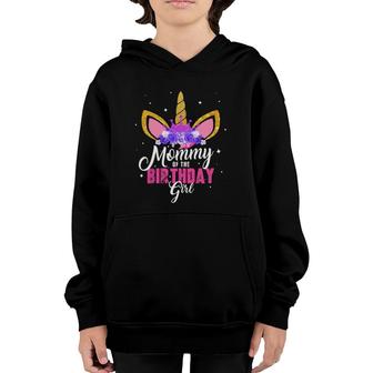 Womens Mommy Of The Birthday Girl Unicorn Birthday Mother Mom Youth Hoodie | Mazezy