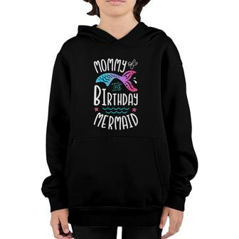 Womens Mommy Of The Birthday Mermaid Gifts Women Family Matching V-Neck Youth Hoodie | Mazezy