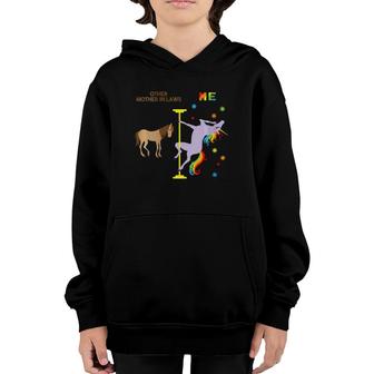 Womens Mother In Law Unicorn Funny Rainbow Gifts For Mom Youth Hoodie | Mazezy