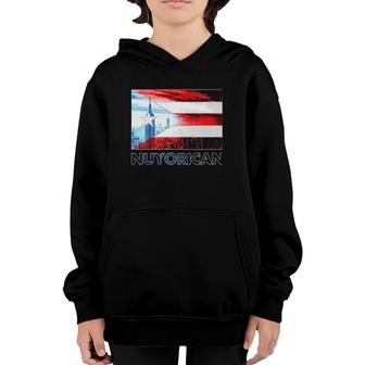 Womens Nuyorican Flag Puerto Rico Flag Gift New York Puerto Rican V-Neck Youth Hoodie | Mazezy