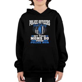 Womens Police Officers Don't Brag Thin Blue Line - Proud Police Mom V-Neck Youth Hoodie | Mazezy