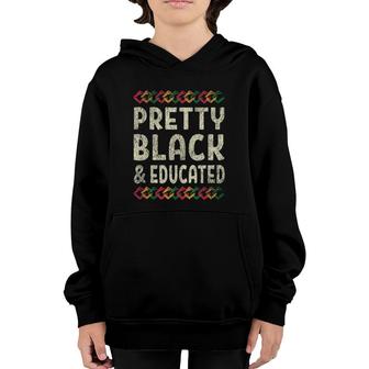 Womens Pretty Black Educated African Pride Black History Month Youth Hoodie | Mazezy