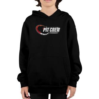 Womens Race Car Party Pit Crew Car Racing Checkered Flag Racing Youth Hoodie | Mazezy