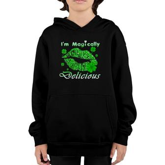 Womens Womens I'm Magically Delicious Gift Funny St Patrick Day V-Neck Youth Hoodie | Mazezy